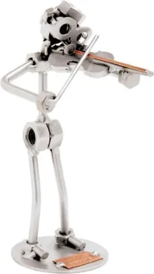 Produktbild von Metallfigur Violinist – Handgemachte Skulptur für Musikliebhaber
