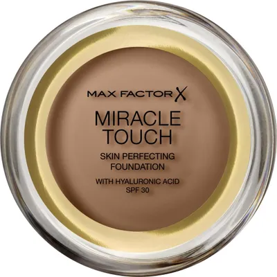 Imagen del producto de Max Factor Miracle Touch, Compacto, Universal, Antirrojez, Hidratante, Luminoso, Suavizante, Uniformizante, Tono Toasted Almond, Mate, 11,5 g