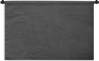 Produktbild von MuchoWow® Wandteppich Wandbehang Leder - Strukturiert - Lederoptik - Grau 60x40 cm Tapisserie Dekoration Wandtuch - Wanddekorationen