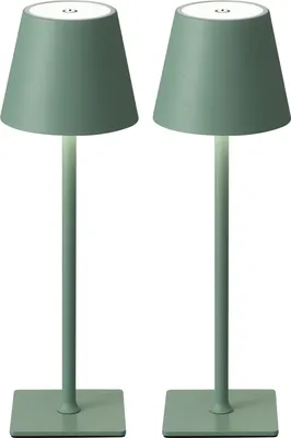 Produktbild von Visdanfo Kabellose Tischlampe, tragbare LED-Schreibtischlampe (2 pack) 4000 mAh, 3 Farben Grün