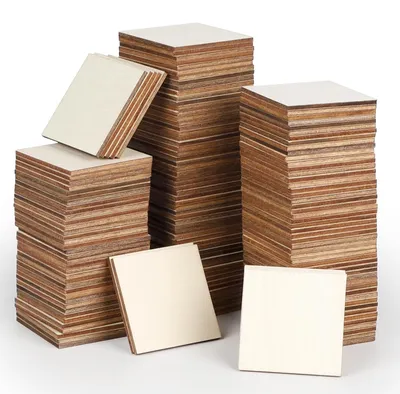Produktbild von Holzscheiben, 150 Stück – Bastelmaterial für Kinder – Natürliche Holzscheiben – DIY-Dekorationen – Kunsthandwerk – Perfekt zum Bemalen