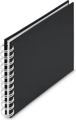 Image de Album à spirale "Fine Art", 18,5x15 cm, 30 pages blanches, New Black