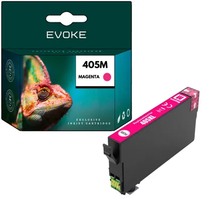 Produktbild von Evoke kompatible Tinte für Epson 405XL 405 XL C13T05H34010 Magenta 18 ml 1340 Seiten WorkForce WF-3820DWF 3825DWF 4820DWF 4825DWF 4830DTWF 7310DTW 7830DTWF 7840DTWF
