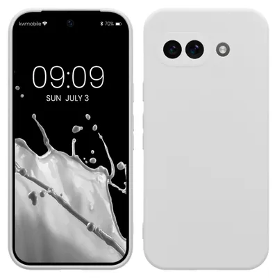 Produktbild von kwmobile Handyhülle für Google Pixel 9a Hülle - weiches Handy Silikon Case - Schutzhülle Cover - Weiß matt