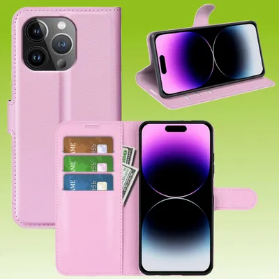 Obrázek produktu pro Pro Apple iPhone 15 Pro Max Smart mobilní telefon pouzdro růžové pouzdro umělé kůže kryt pouzdro kniha