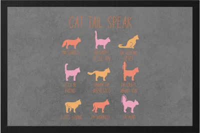 Produktbild von Cat Tail Speak Fußmatte Katzenliebhaber Cat-Mom Katzen-Fans
