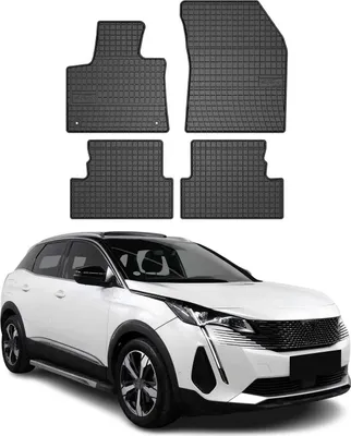 Immagine prodotto di 2016-2025 Peugeot 3008 tappetini in gomma nera 4 pz