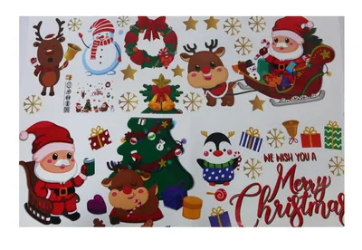 Produktbild von INF Aufkleber Weihnachtsmotiv 2er Pack