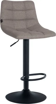 Produktbild von CLP Barhocker Jerry Stoff höhenverstellbar und 360 drehbar grau Gestell Farbe schwarz
