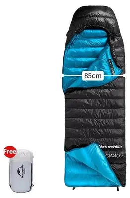 Immagine prodotto di Sacco a pelo, modello per climi freddi, realizzato in nylon e imbottito con piumino d'anatra, colore nero, taglia L