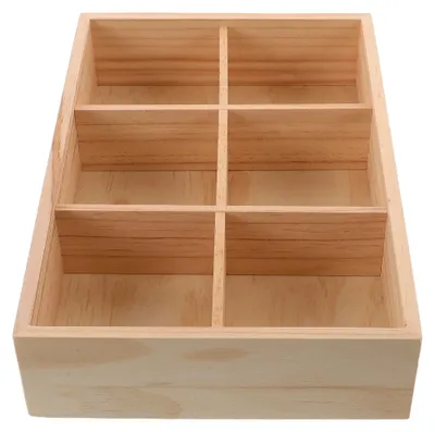 Produktbild von Teebeutel-Aufbewahrungsbox aus Holz mit Fächern
