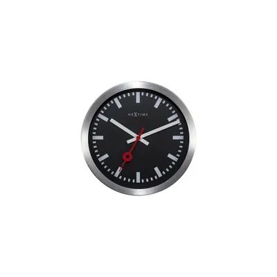 Obrázek produktu pro NeXtime - 3998STZW - Nástěnné hodiny - 19 cm - stříbrné - Station