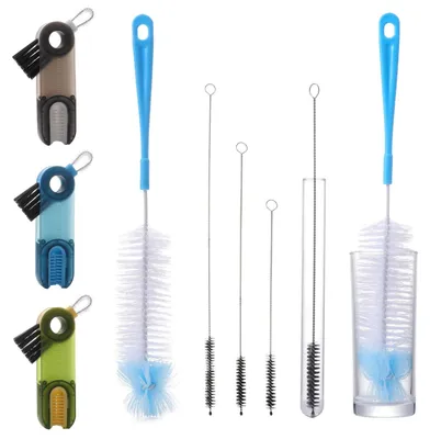 Produktbild von Flaschenbürsten Set, 7-teilig, 3-in-1 Reinigungsbürsten, für Trinkflaschen und Becher
