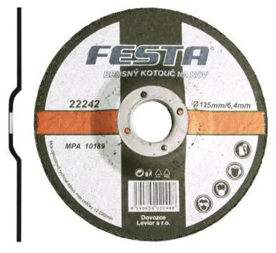Produktbild von FESTA Schleifscheibe für Metall 125x22,2x6,4 / Packung 1 Stk.