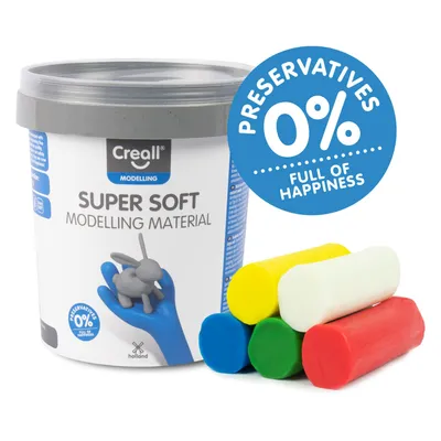 Immagine prodotto di Creall - Argilla super morbida rosso/blu/verde/giallo/bianco 450 g