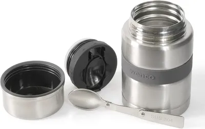 Produktbild von wenco Edelstahl Lunchpot 500 ml, Thermobehälter für Essen, ideal für Mittagessen unterwegs
