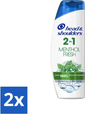Productafbeelding van Head & Shoulders 2-in-1 Anti-roos Shampoo en Conditioner – Menthol Fresh – 270 ml - Voordeelverpakking - 2 stuks