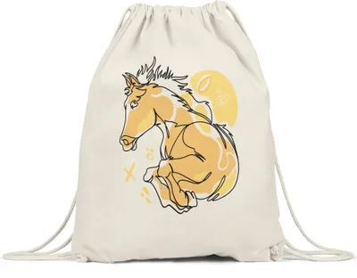 Produktbild von Pferd Turnbeutel Gymsack Hengst Pferdekopf Reiten Hobbie Pferdeflüsterer Ausritt Pferdeliebhaber Reiterin