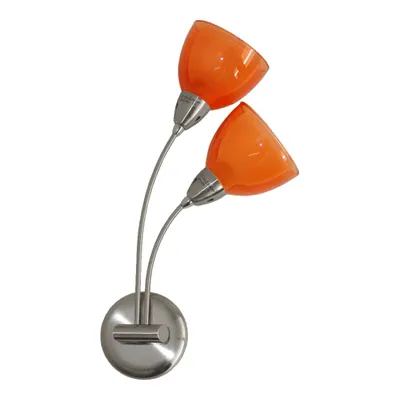 Zdjęcie produktu dla Lampa ścienna CARRAT 2xE14/40W, pomarańczowa L: 220, H: 425, z możliwością ściemniania
