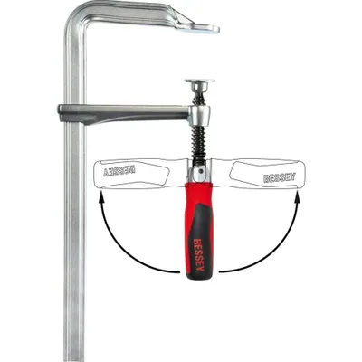 Produktbild von Ganzstahlschraubzwinge GZ-KG Spann-W.400mm A.120mm 2-K-Klappgriff BESSEY
