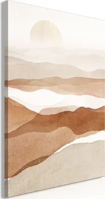 Produktbild von Italienischer Leinwand Leinwandbild - Desert Lightness (1 Part) Vertical 40x60 cm Landschaften c-C-0489-b-a