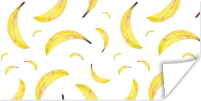 Produktbild von MuchoWow® Poster Bananen - Weiß - Muster 160x80 cm - Foto Poster