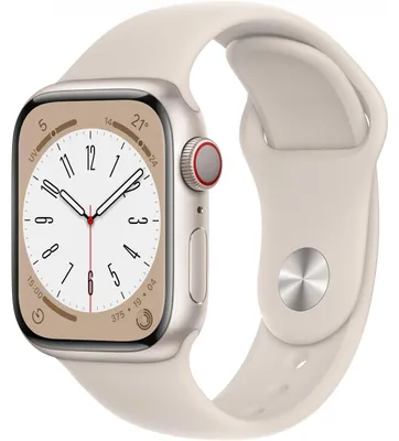 Produktbild von Apple Watch 8 4G 41mm Alu polarstern/Sport polarstern