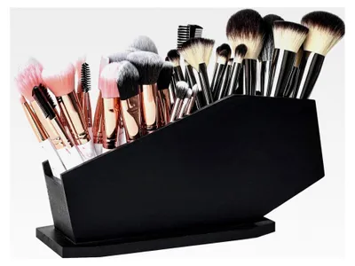 Produktbild von Make-up-Pinsel-Organizer in Sargform – Kosmetik-Aufbewahrung und Stifthalter für den Schminktisch