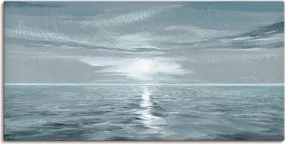 Produktbild von ARTland Leinwandbild Eisblaues Meer Größe: 100x50 cm