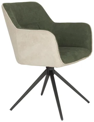 Produktbild von Stuhl Armlehnstuhl Esszimmerstuhl DALEY in der Farbe Beige/Grün