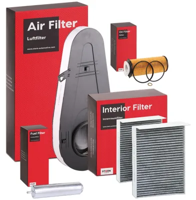 Produktbild von STARK Filterset Inspektionspaket Filtersatz für BMW 5 Touring (F11) 5 Limousine (F10) 7 (F01, F02, F03, F04) 5 GT (F07)