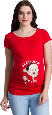 Produktbild von M.M.C. Umstandsshirt Best Mom Ever mit Motiv, L, Rot