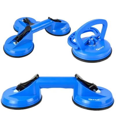 Produktbild von Glassauger 3-fach bis 130 kg ABS Gummi 115 mm 1 Stück Saugheber Saugnapf Vakuumsauger Saugfuß KFZ Glas Fliesen