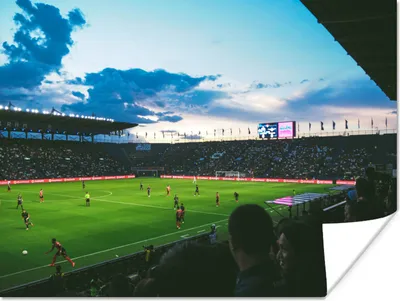 Produktbild von MuchoWow® Poster Stadion - Fußball - Öffentlich 120x90 cm - Wandbild