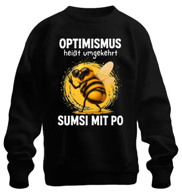 Zdjęcie produktu dla Optimismus – bluza z nadrukiem "Sumsi", z ironicznym napisem, czarna, rozmiar XL
