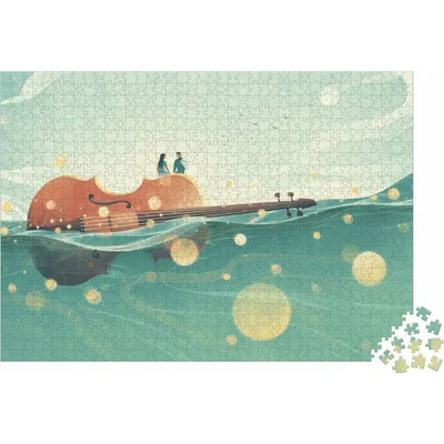 Produktbild von Janod Puzzle - Kidult Die reisende Geige 1000 TeileKarton