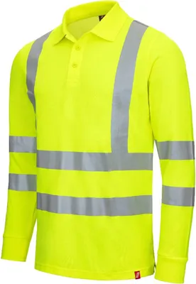 Produktbild von NITRAS MOTION TEX VIZ Warnschutz-Langarm-Poloshirt | Gr. S | neongelb
