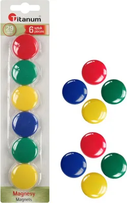 Obrázek produktu pro Sada kulatých magnetů 29mm 6 kusů Titanum