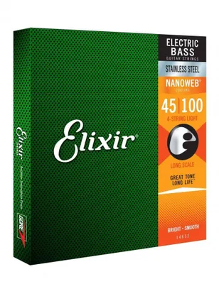 Obrázok produktu pre Elixir 14652 Nanoweb 4 45-100 Struny pre basgitaru