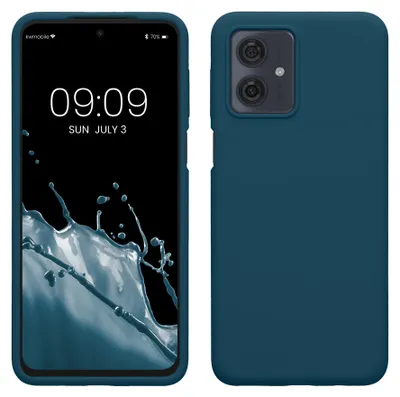 Produktbild von kwmobile Handyhülle für Motorola Moto G54 5G Hülle - Case Silikon - Kabelloses Laden - Schutzhülle Cover in Petrol