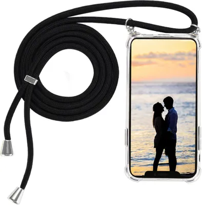 Produktbild von Apple iPhone 11 Kordel Case Silber + Seil Schwarz