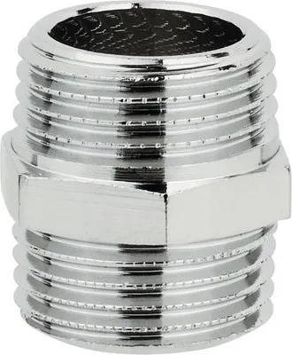 Produktbild von Doppelnippel 1/2" messing verchromt
