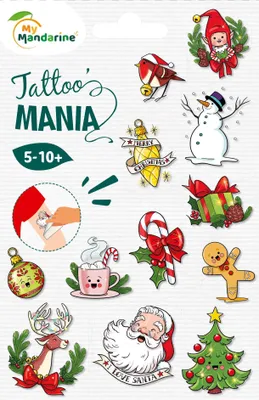 Produktbild von Avenue Mandarine 10x Tattoo'Mania, Weihnachten - Mehrfarbig CC071C