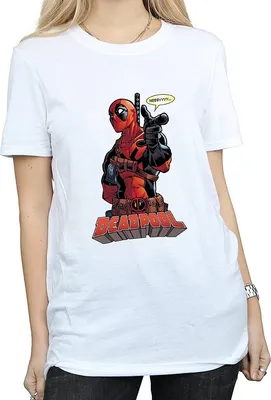 Produktbild von Deadpool - "Hey You" T-Shirt für Damen BI941 (XXL) (Weiß)