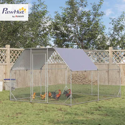 Image de Couvoir - Enclos pour volailles - Cage pour volailles - Abri extérieur - Suffisant pour 10 à 12 poules