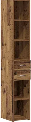 Produktbild von Bücherregal mit Schubladen Altholz 30 x 42,4 x 185,2 cm