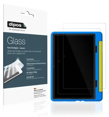 Produktbild von 2x Schutzfolie für HotLight HOT1016 - Anti-Shock 9H Folie dipos Glass Kunststoffglas