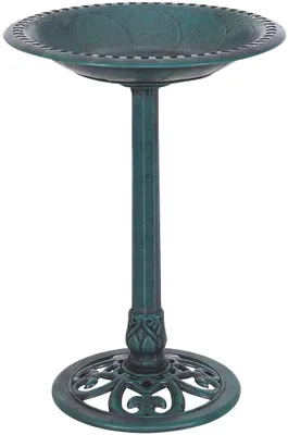 Produktbild von GOPLUS Vogeltränke Vogelbad Vogelfutterstation aus PP, Vogelfutterspender, Vogelfuttersäule 50x50x69,5cm, Futtersäule, Vogelfutterautomat