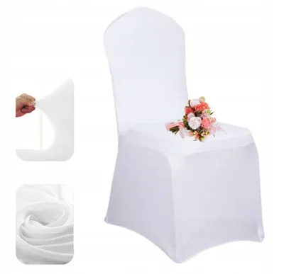 Produktbild von SEVICO 20 STK. Stuhlhussen Universell Stuhlhusse für Hochzeitsbankett Stretch Weiß Dekoration F382 X20
