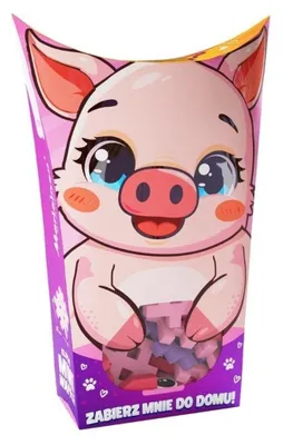 Zdjęcie produktu dla Klocki wafle mini PocketPets Świnka 06903